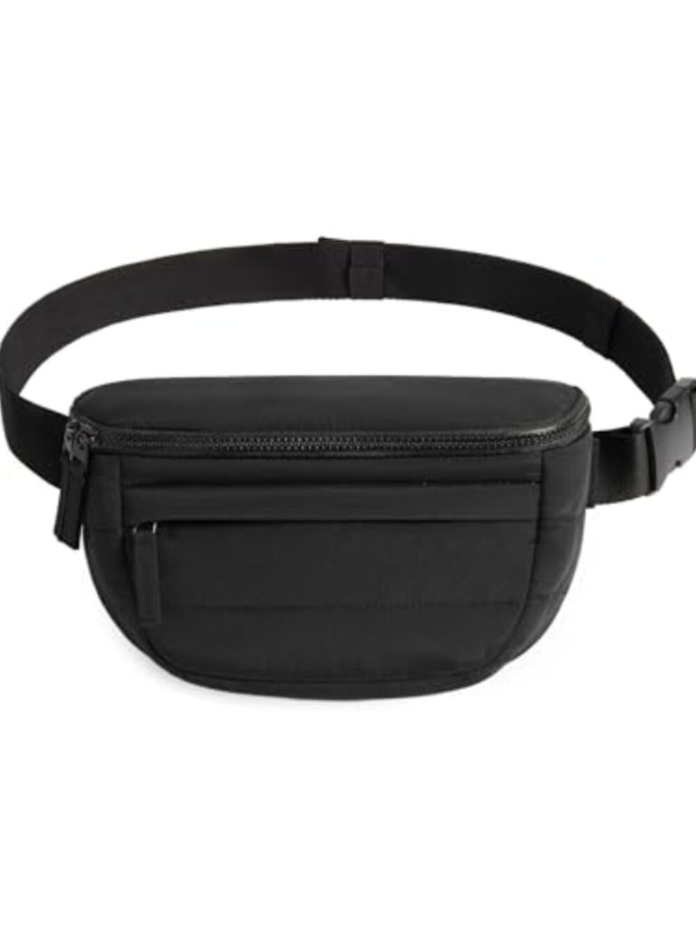 Quilted Puffy Fanny Pack Waist Bag Crossbody with Pockets for Travel Hiking